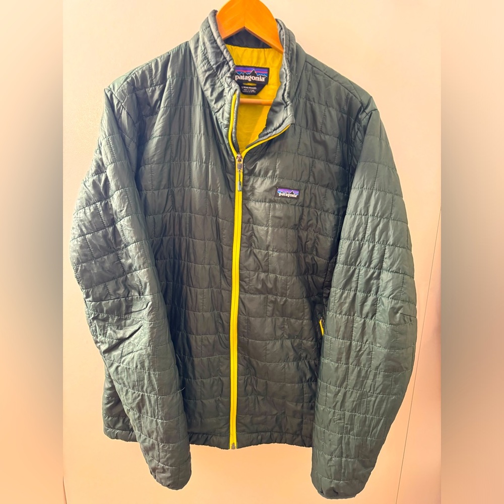 ⭐️SALE⭐️Rare Color Patagonia Nano Puff Men’s L Jacket Green Yellow Long Sleeve